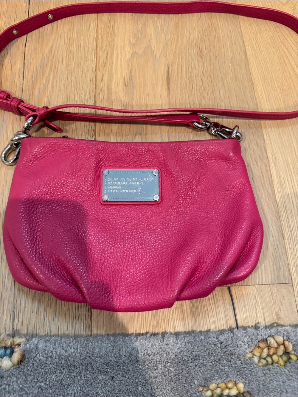 Marc by Marc Jacobs Pink Pebbled Leather Crossbody Bag EUC